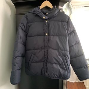 JCrew Size L Puffer Jacket in Navy